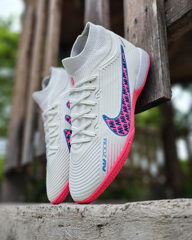 کفش فوتسال ویپور۱۵ سفیدصورتی Nike Vapor15