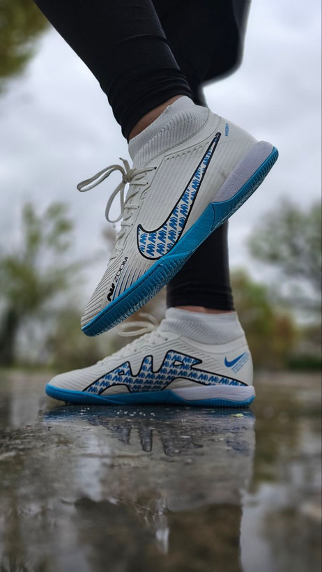 کفش فوتسال ویپور۱۵ سفید آبی Nike Vapor15