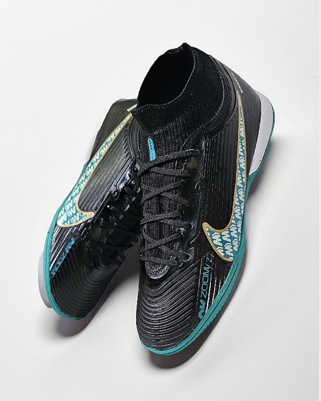 کفش فوتسال ویپور۱۵ مشکی آبی Nike Vapor15