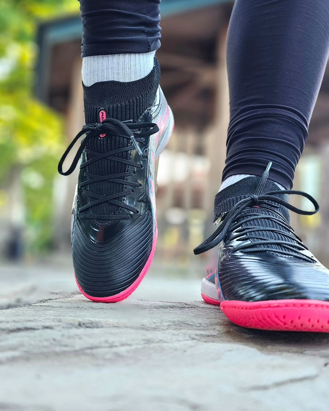 کفش فوتسال ویپور۱۵ مشکی صورتی Nike Vapor15