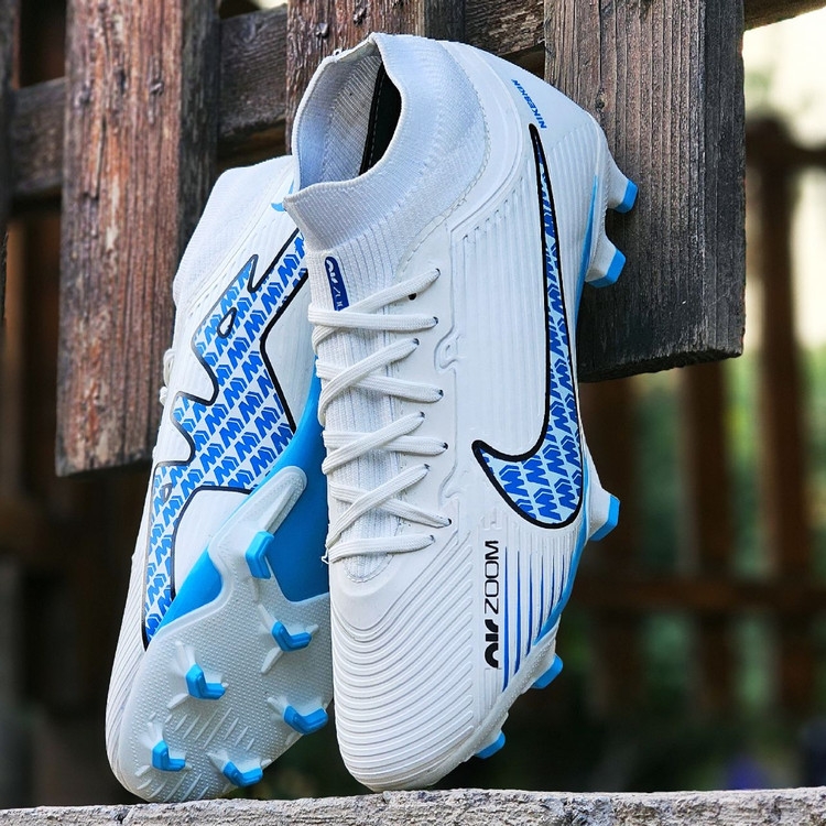 کفش فوتبال ویپور۱۵ سفید آبی Nike vapor15