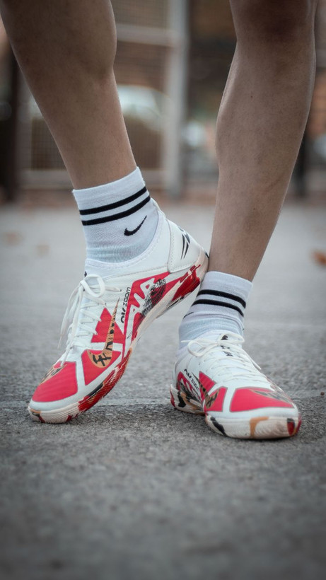 کفش فوتسال نایک ایرزوم سفید قرمز Nike Air Zoom