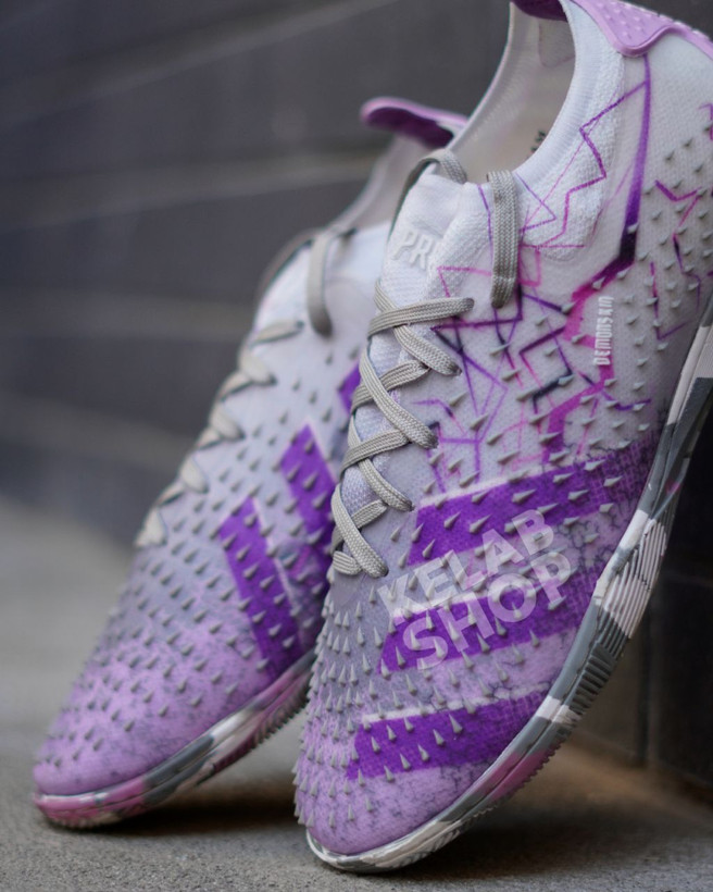 کفش فوتسال آدیداس پردیتور فریک سفید بنفش Adidas Predator Freak