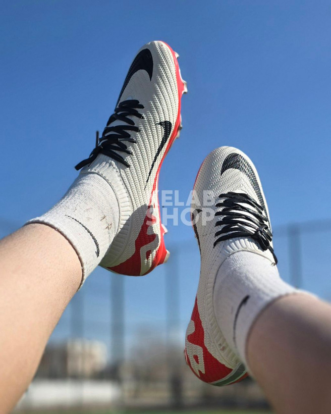 کفش فوتبال نایک ایرزوم سفید قرمز Nike Air Zoom