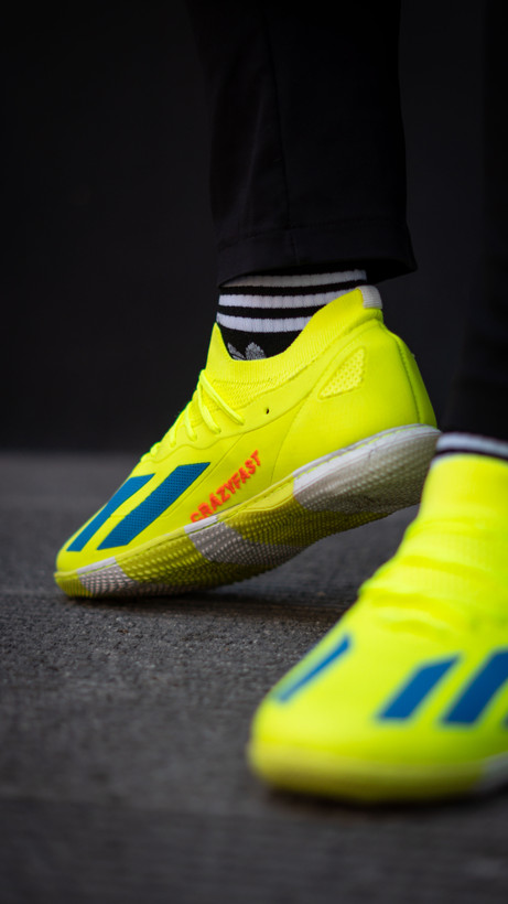 کفش فوتسال میکس کریزی فست فسفری Adidas X Crazy Fast