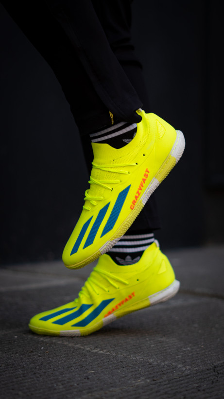 کفش فوتسال میکس کریزی فست فسفری Adidas X Crazy Fast