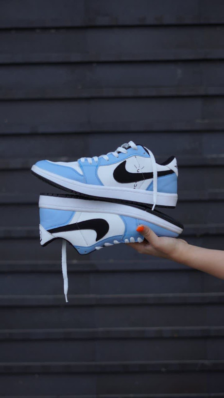 کتونی نایک جردن سفید آبی nike