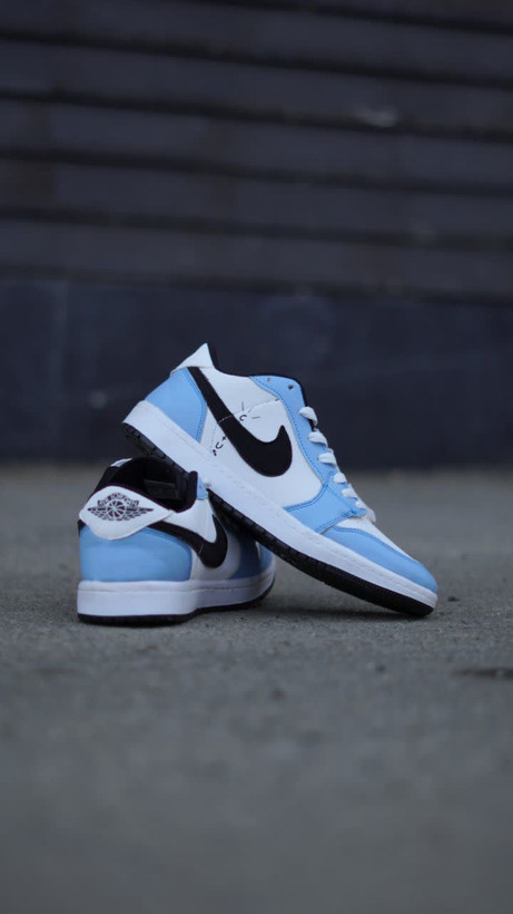 کتونی نایک جردن سفید آبی nike