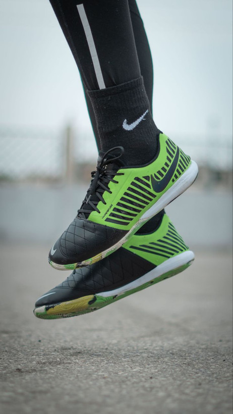 کفش فوتسال نایک لونار گتو مشکی سبز Nike Lunar gato ll