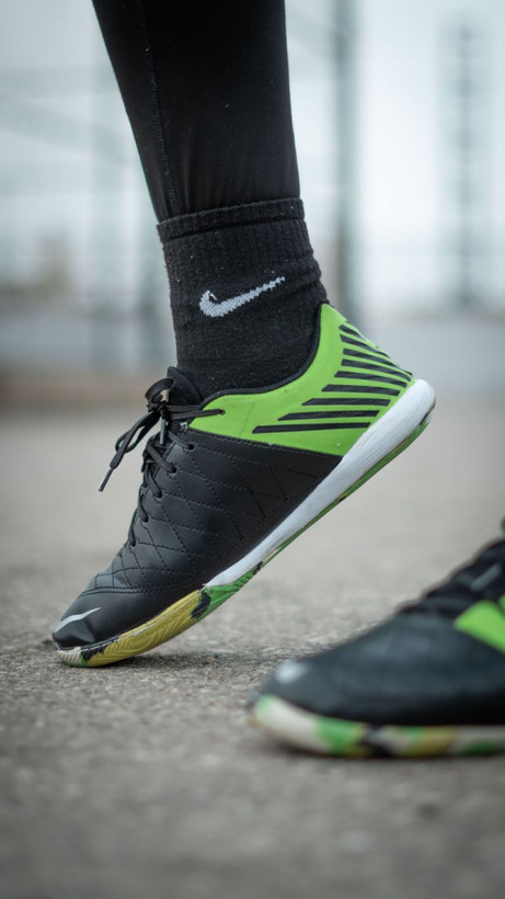 کفش فوتسال نایک لونار گتو مشکی سبز Nike Lunar gato ll