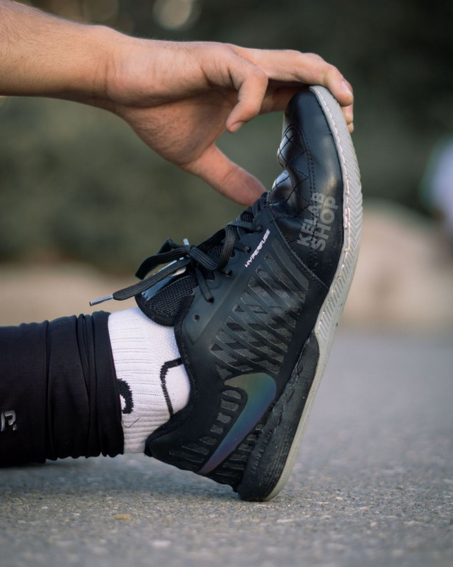 کفش فوتسال نایک لونار گتو مشکی نقره ای Nike Lunar gato ll