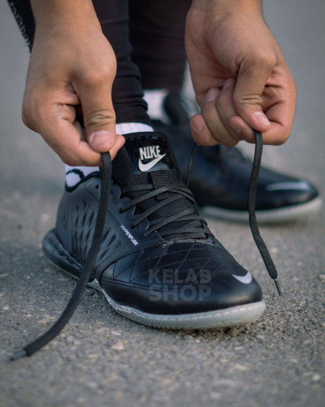 کفش فوتسال نایک لونار گتو مشکی نقره ای Nike Lunar gato ll