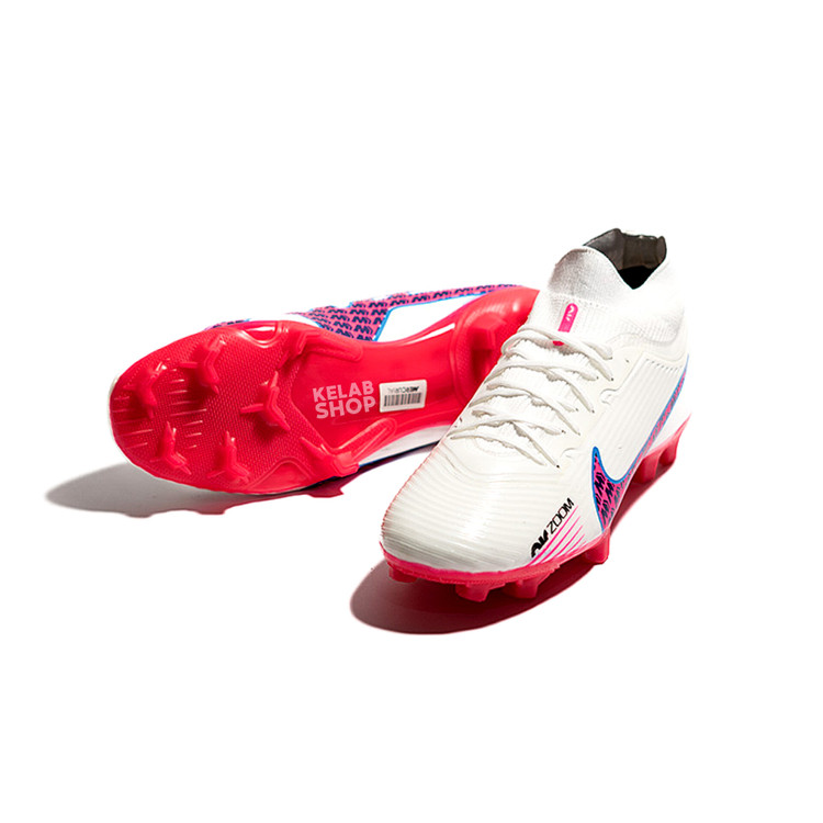 کفش فوتبال ویپور۱۵ سفید صورتی Nike vapor15