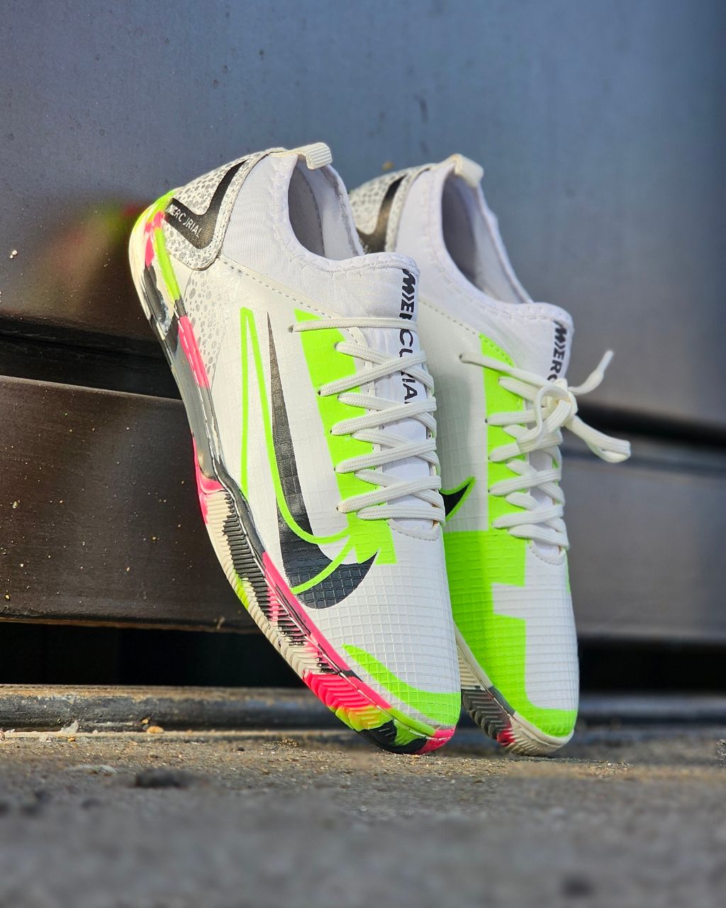 کفش فوتسال نایک مرکوریال سفید فسفری Nike Mercurial