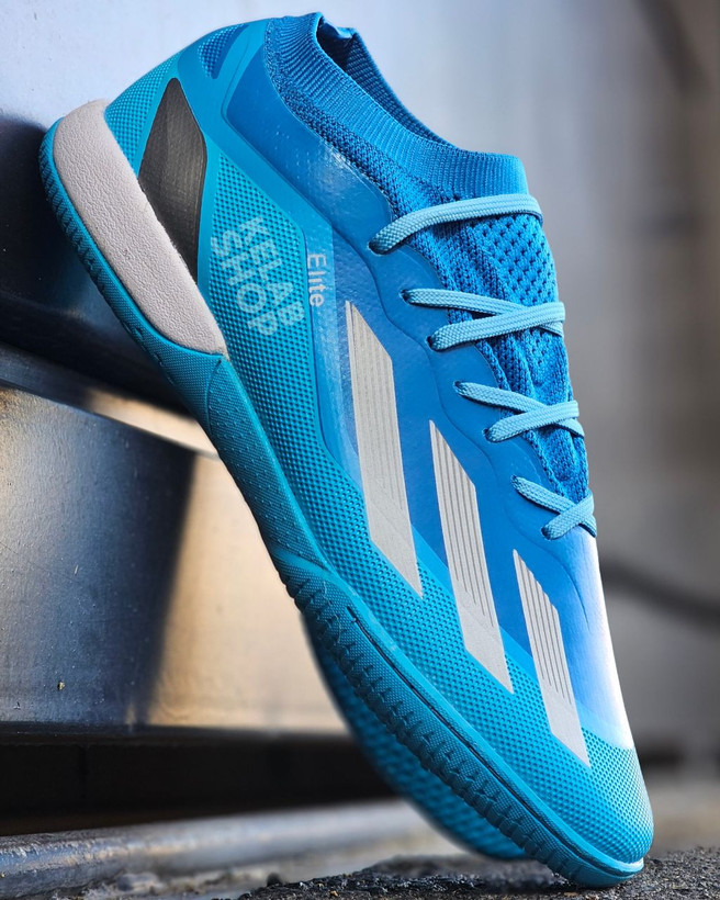 کفش فوتسال آدیداس ایکس کریزی فست آبی فیروزه ای Adidas X crazyfast