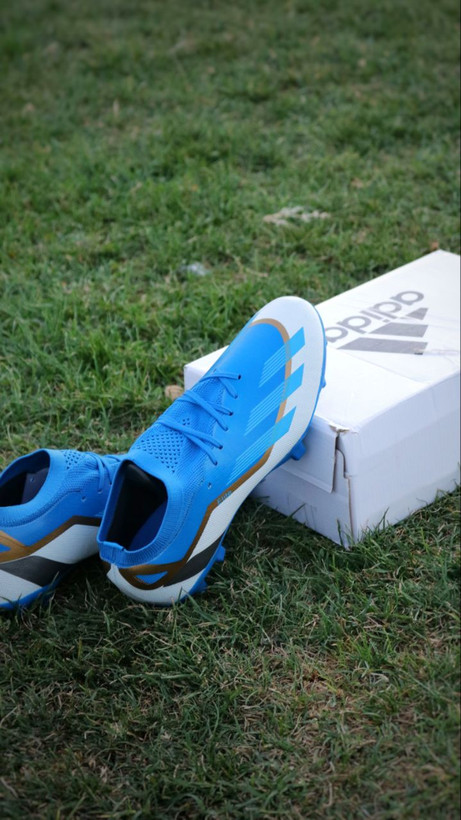 کفش فوتبال آدیداس ایکس کریزی فست سفید آبی Adidas X crazyfast