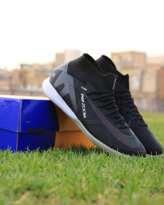 کفش فوتسال نایک ایرزوم مشکی ساقدار Nike Airzoom