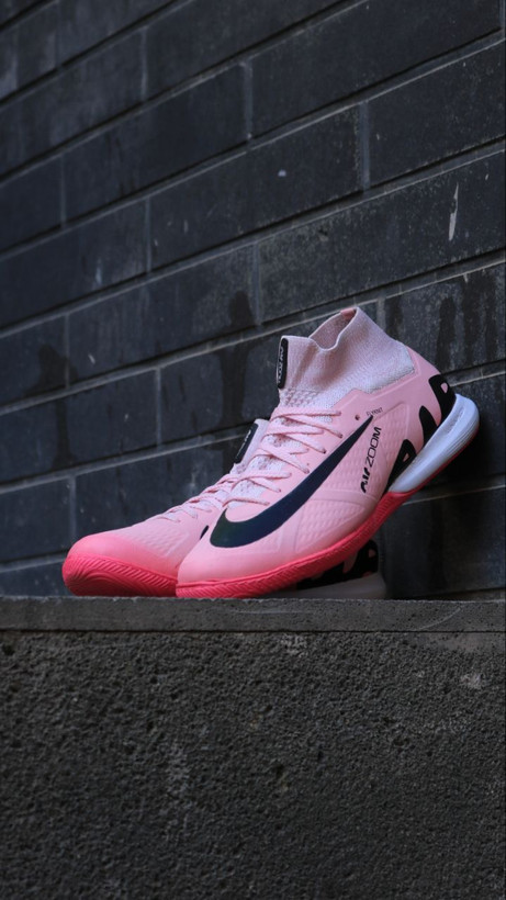 کفش فوتسال نایک ایرزوم صورتی ساقدار Nike Airzoom