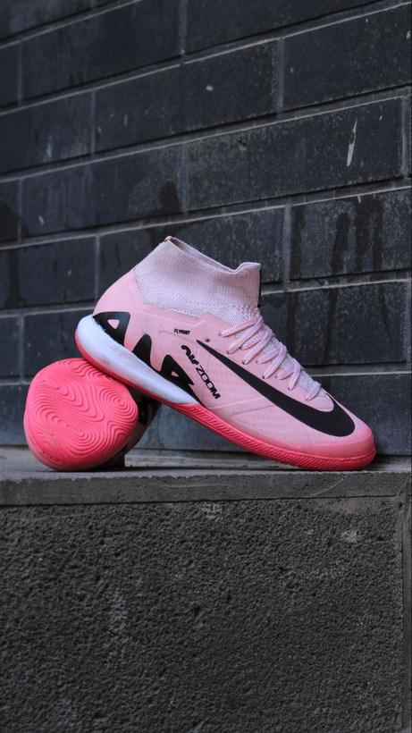 کفش فوتسال نایک ایرزوم صورتی ساقدار Nike Airzoom
