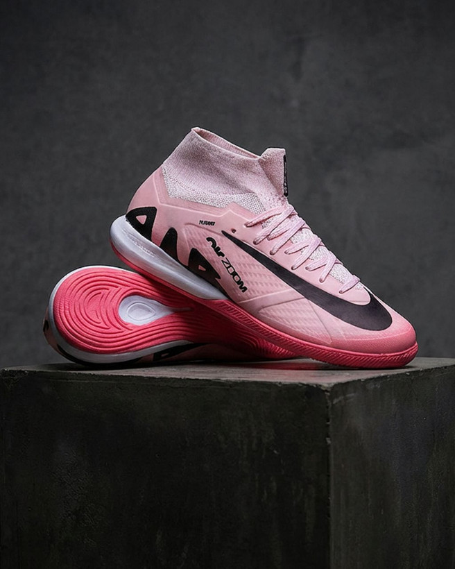 کفش فوتسال نایک ایرزوم صورتی ساقدار Nike Airzoom