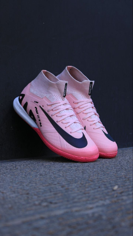 کفش فوتسال نایک ایرزوم صورتی ساقدار Nike Airzoom