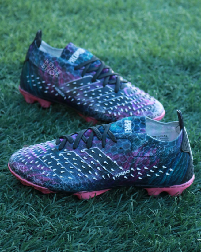کفش فوتبال آدیداس پردیتور فریک ۲۰۲۴ مشکی بنفش Adidas Predator Freak