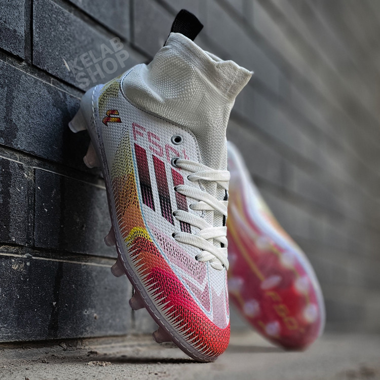 کفش فوتبال اف پنجاه سفید قرمز Adidas F50