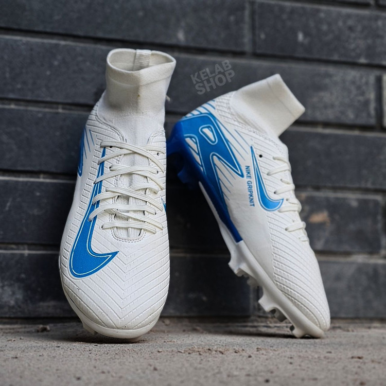 استوک نایک ویپور۱۶ سفید آبی ساقدار Nike vapor16