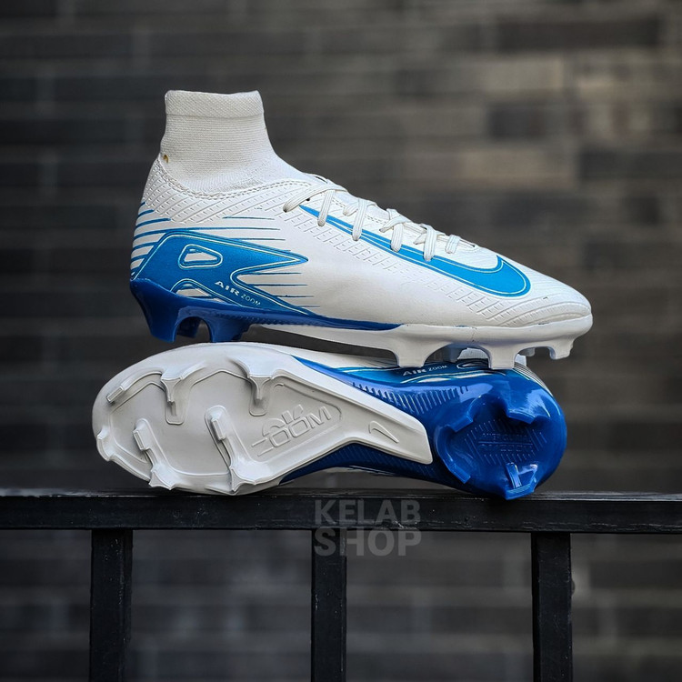 استوک نایک ویپور۱۶ سفید آبی ساقدار Nike vapor16