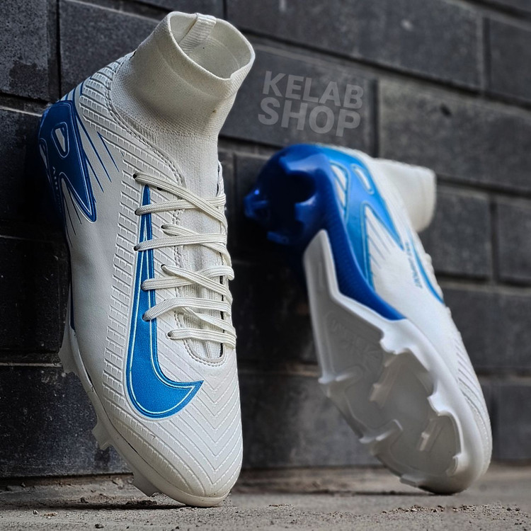 استوک نایک ویپور۱۶ سفید آبی ساقدار Nike vapor16