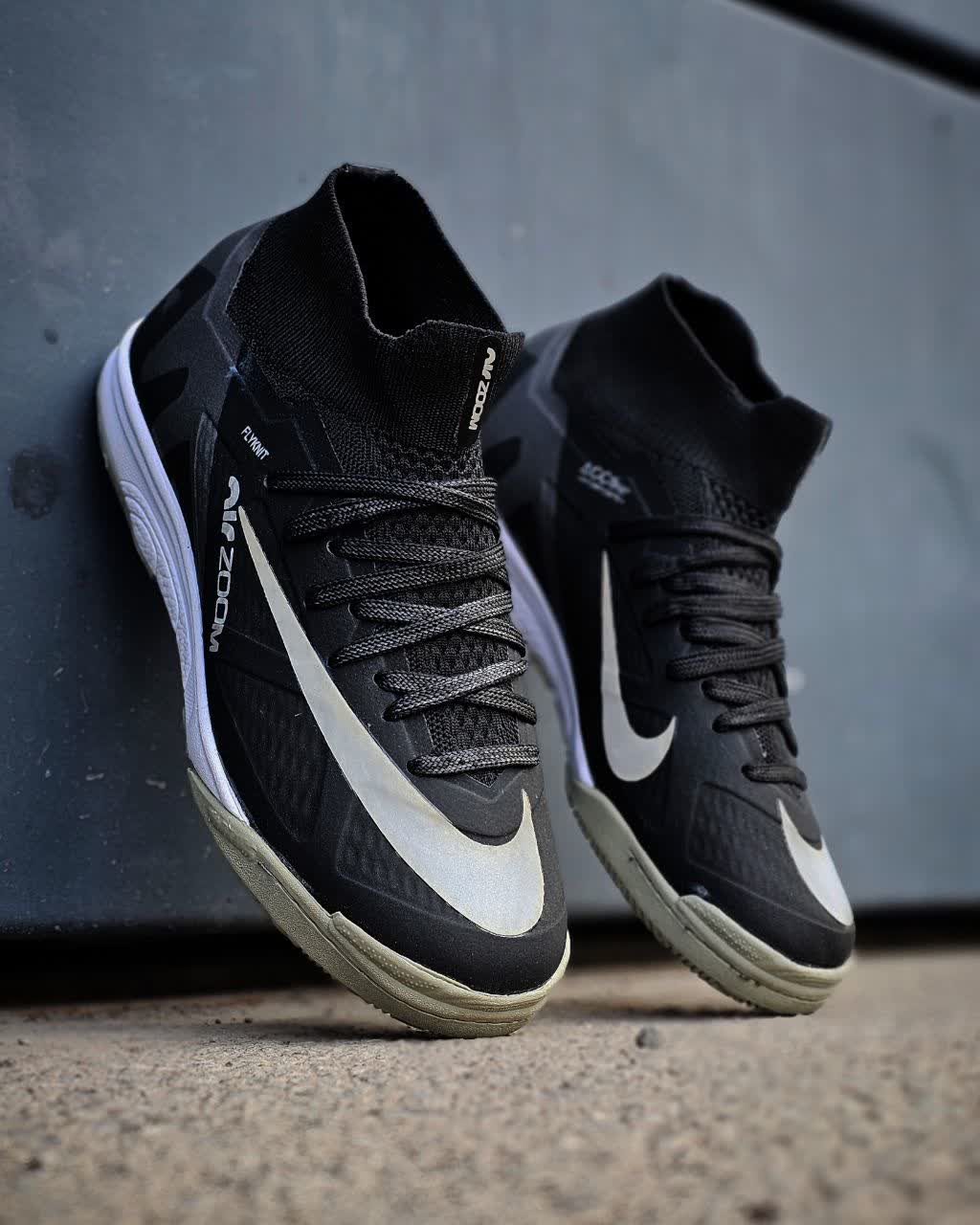 کفش فوتسال نایک ایرزوم مشکی ساقدار Nike Airzoom