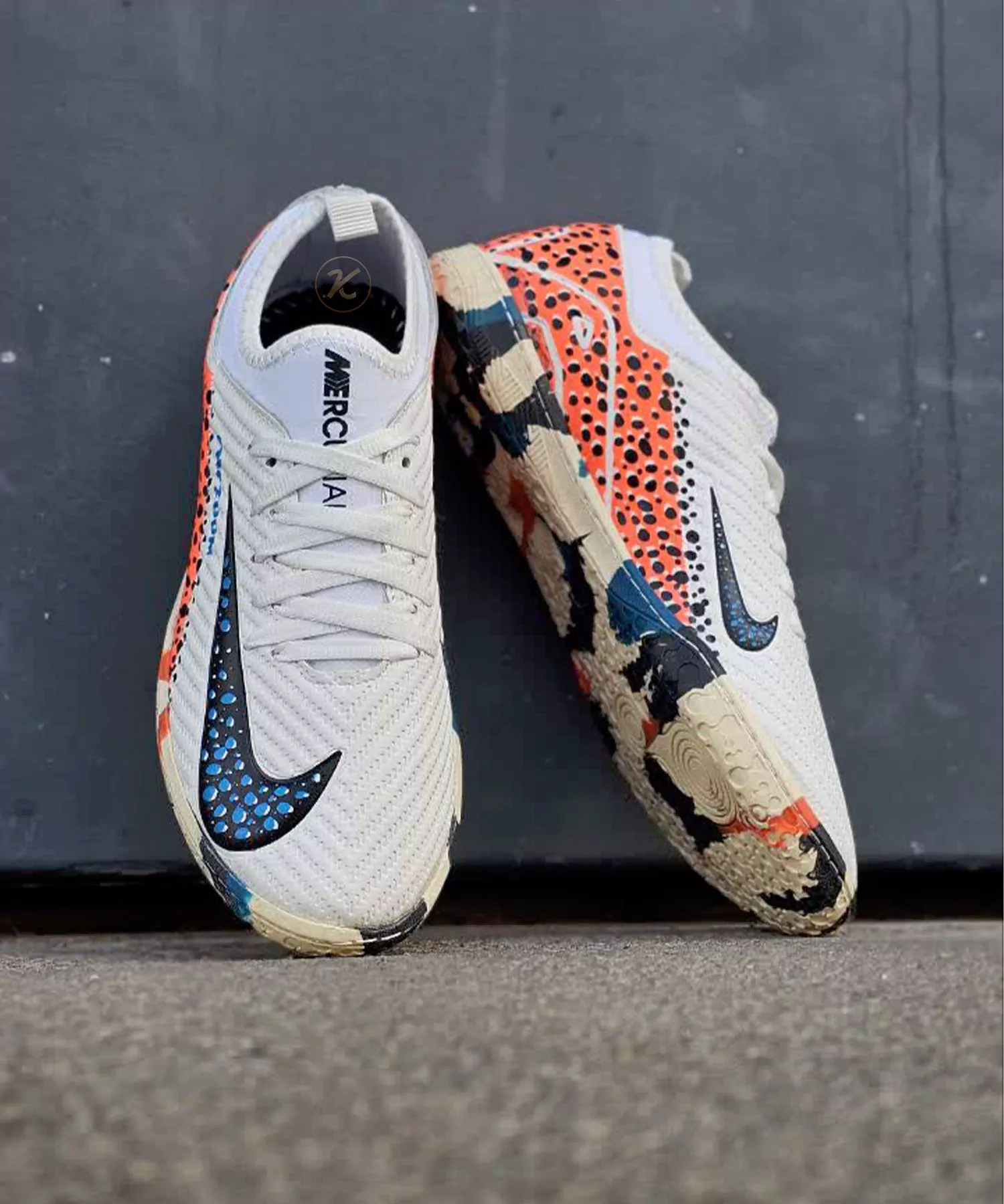 کفش فوتسال نایک ایرزوم پلنگی سفید Nike Airzoom Tiger