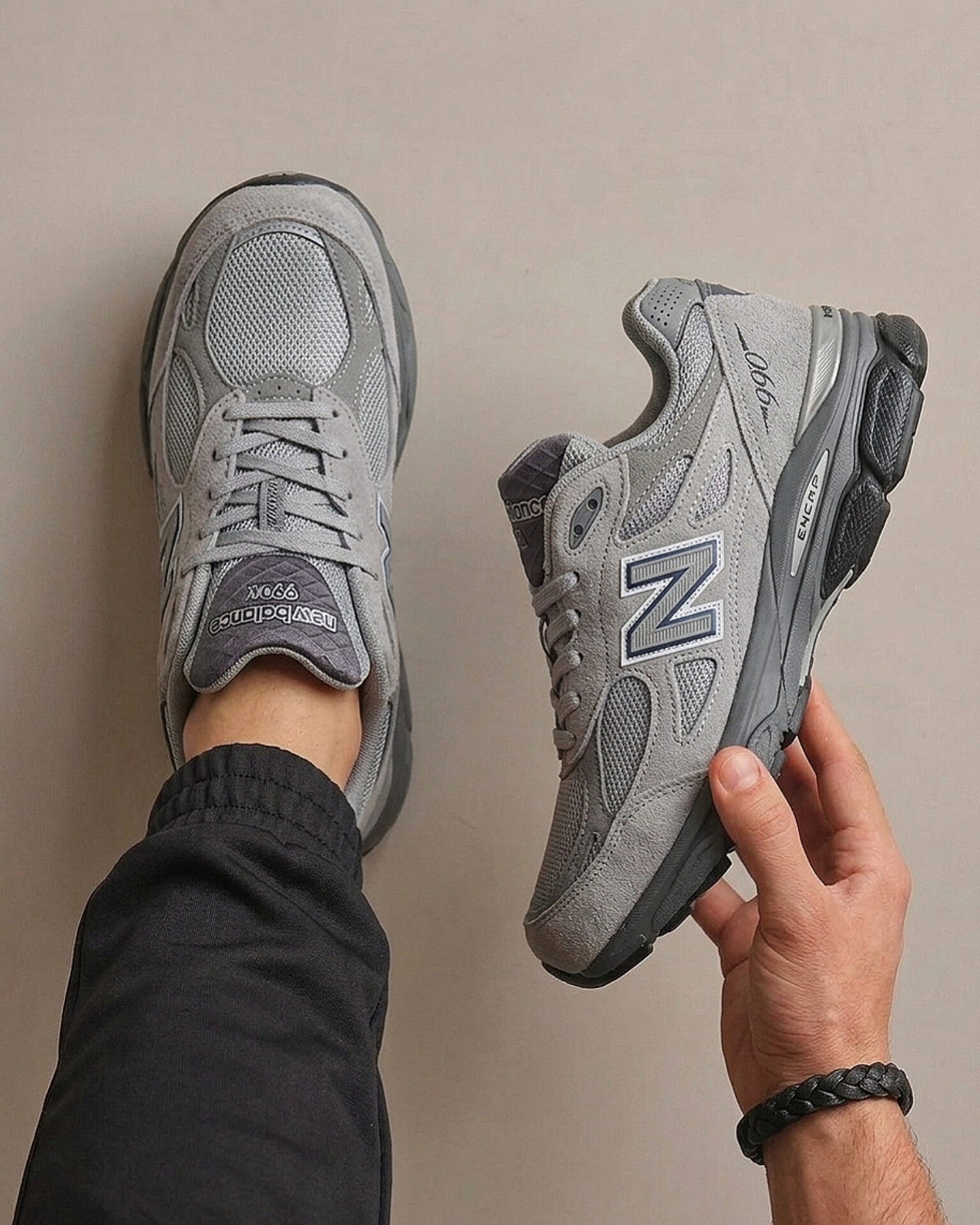 کتانی نیوبالانس ۹۹۰ طوسی new balance 990